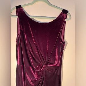 Calvin Klein Crushed Velvet Berry Dress